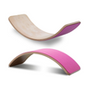 Wooden Balance Board with Pink Felt