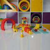 18 pcs Rainbow Puzzle Dolls' House