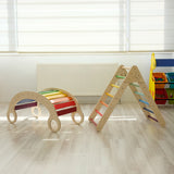 Wooden Rainbow Foldable Pikler Triangle