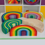 Extra Large 12 Pcs Stacking Toy Rainbow Red (39 cm)